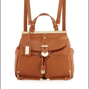 Badgley Mischka Helena cognac backpack purse